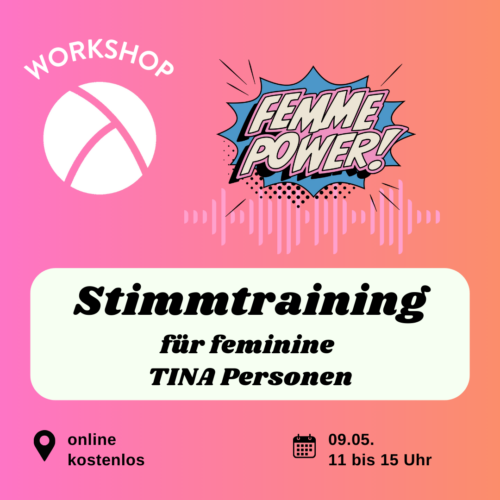 Stimmtraining für feminine TINA Personen